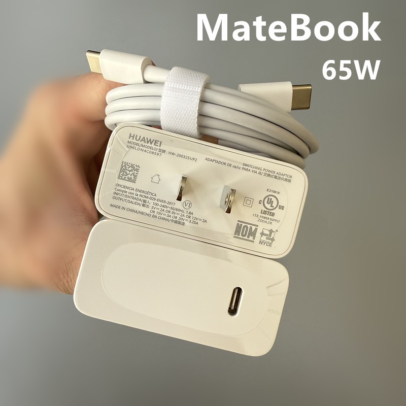65W 20v 3.25A Power Travel Charger Adapter For Huawei Matebook D15 D14 13 E X Pro MagicBook 15 14 Pro Type C charging cable - Price history & Review | AliExpress Seller - Trusted-Alen Store
