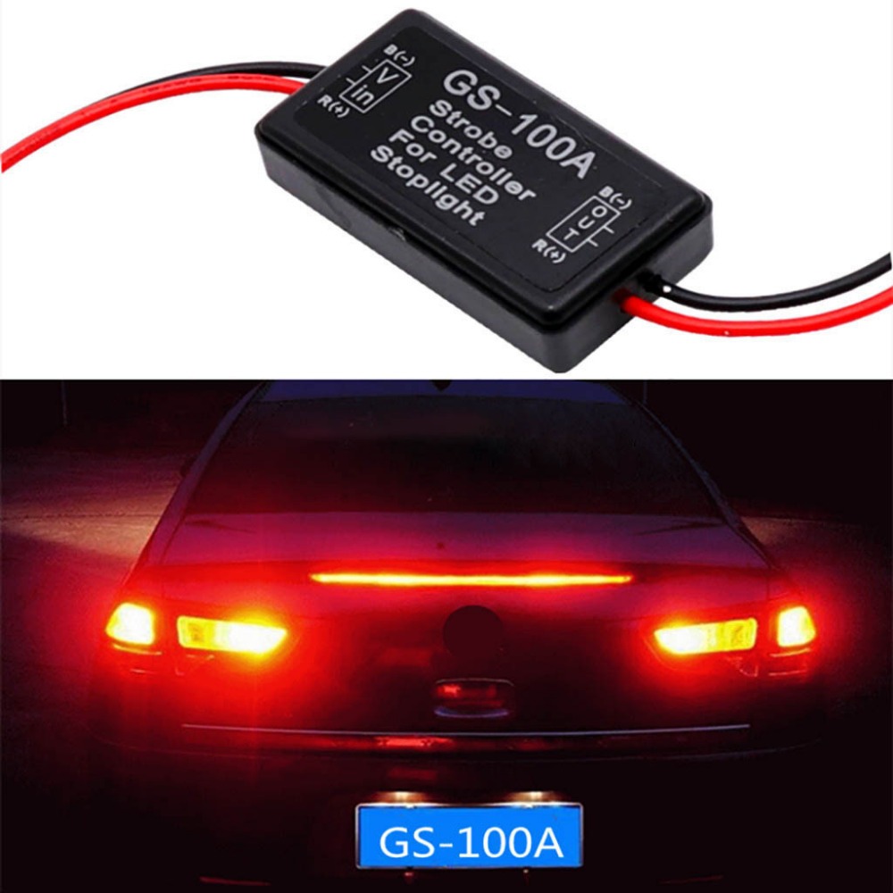 Flash Strobe Controller LED Brake Light Flasher Module 6-30V GS-100A ...