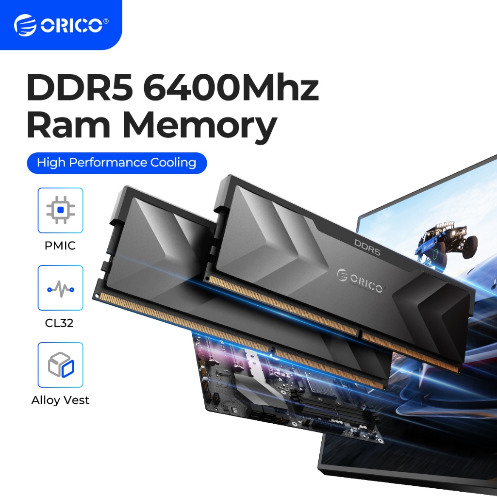 ORICO DDR5 RAM 16GB 6000MHz 6400 MhH CL36, Overclocking Desktop