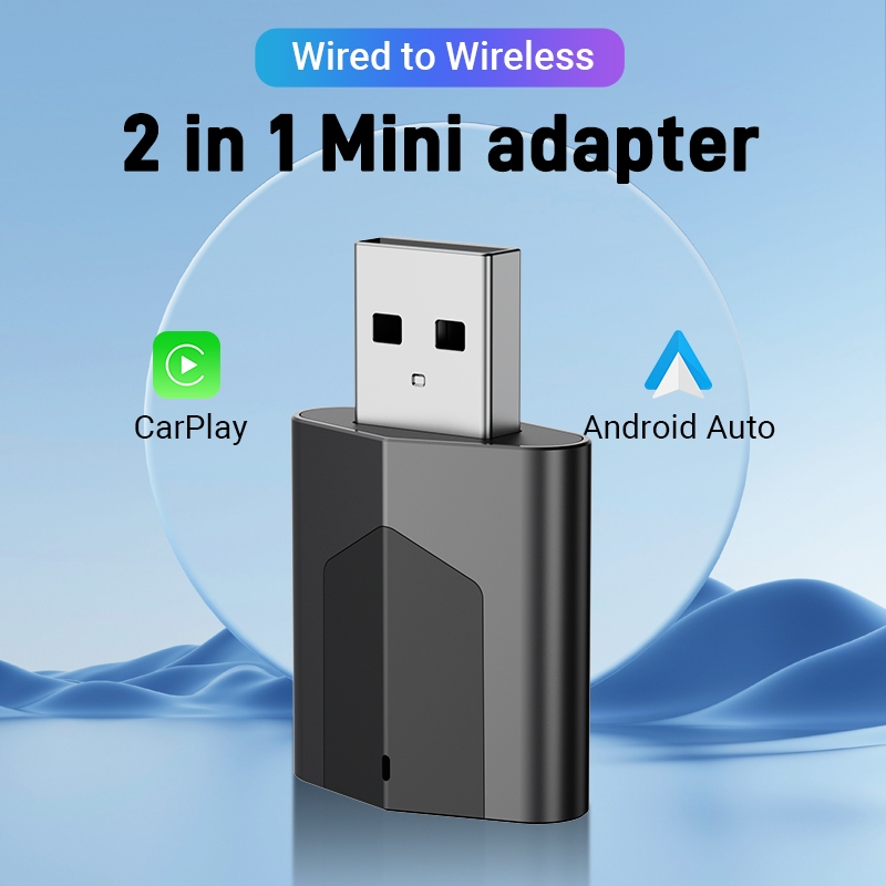 2025 NEW 2in1 Wireless CarPlay Android Auto Wireless Adapter Smart USB ...