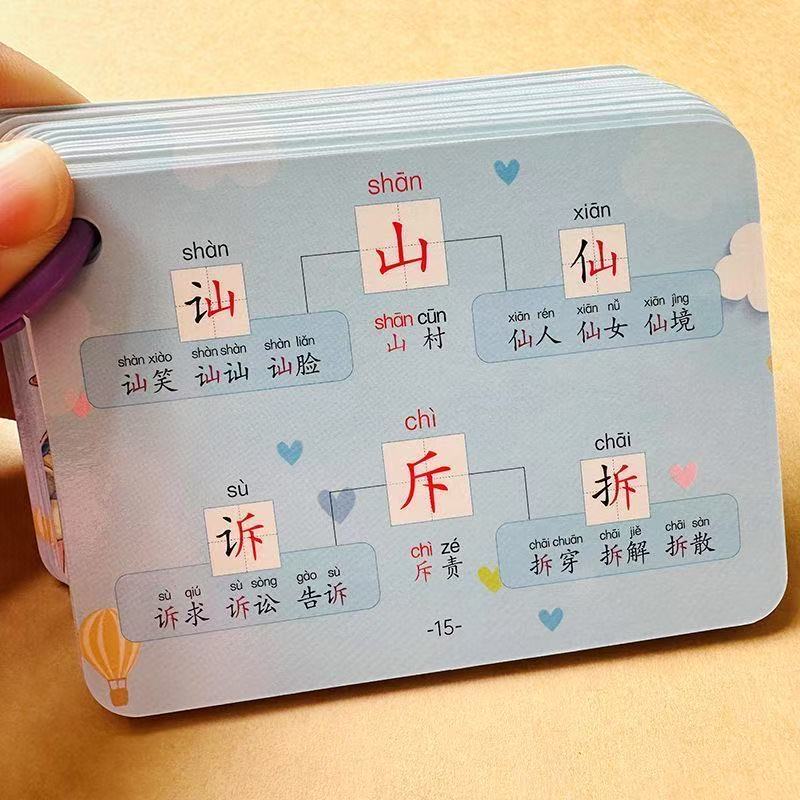 48pcs Chinese Characters Mind Map Flash Card Hanyu Hanzi Learning Word ...