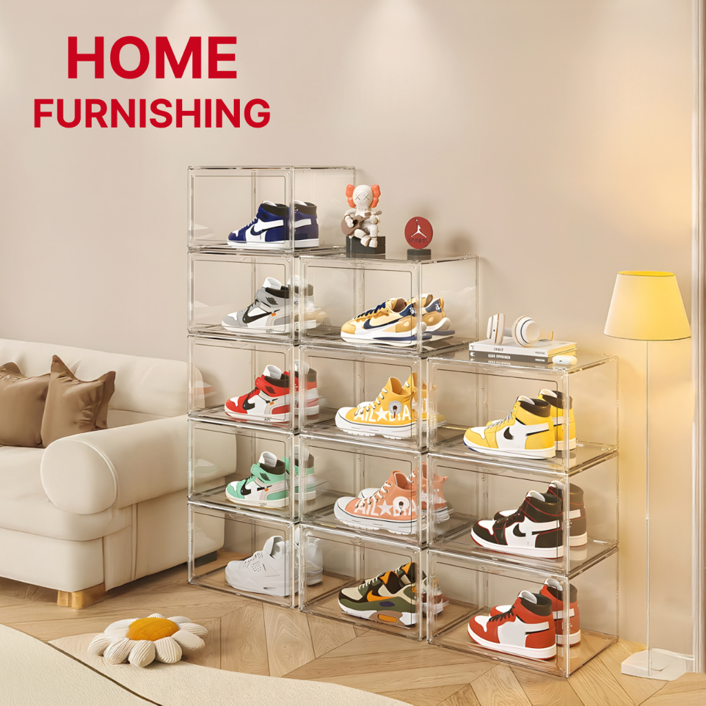 Acrylic Sneaker Shoes Rack Clear Shoe Box StorageShoe Rack Cabinet ...