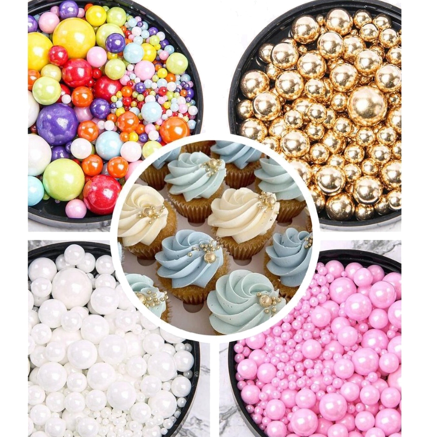 Sprinkles, Edible White Pearl Sprinkles, 30g Sprinkles for Cake ...