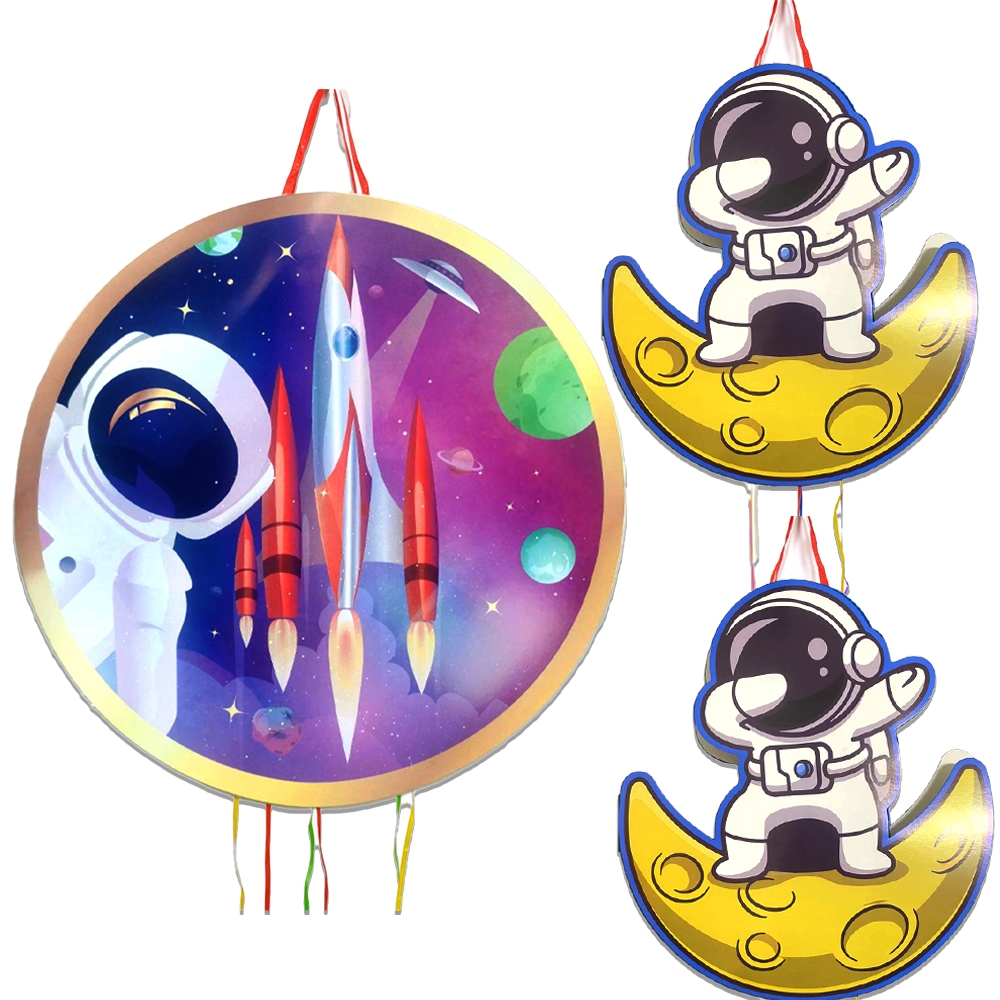1pcs/lot Astronaut Rocket Outer Space Birthday Party Pinatas Boy Girl ...