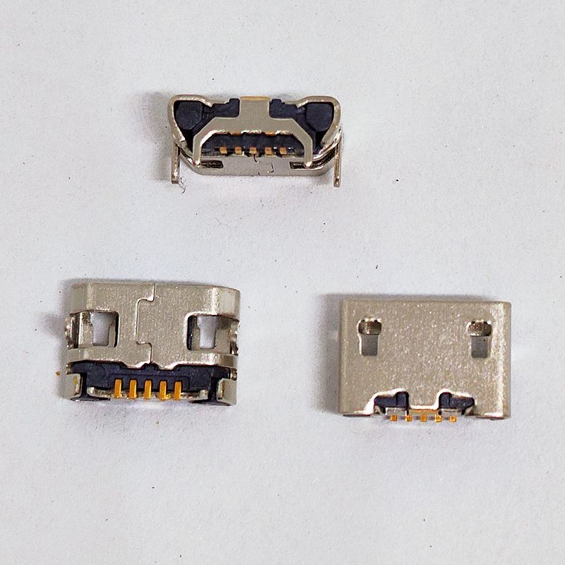 5-50pcs Micro USB 5pin no side Ox horn female usb socket Flat mouth ...