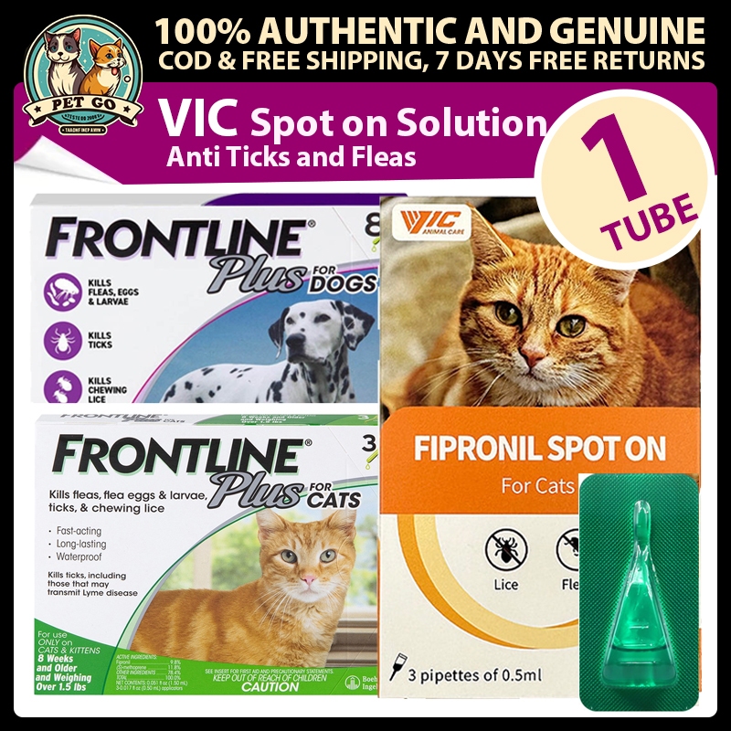 Visual Reference: Frontline Plus Anti Ticks And Fleas Control For Dogs And