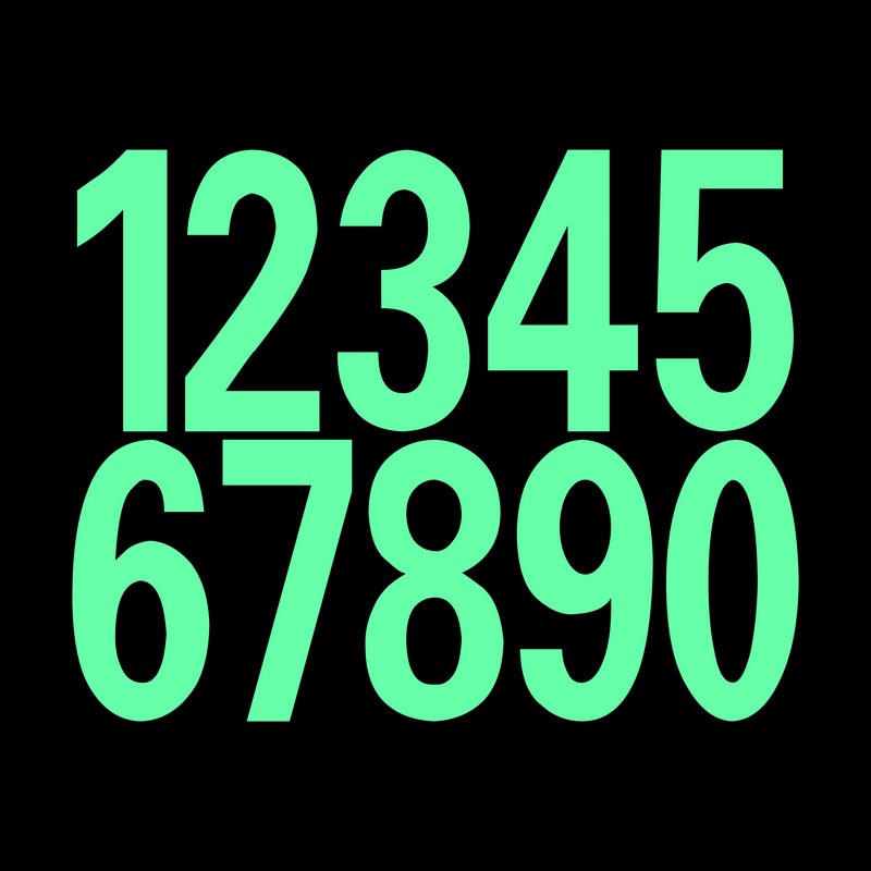 0-9 Waterproof Numbers Glow Stickers Wall Switch Decoration ...