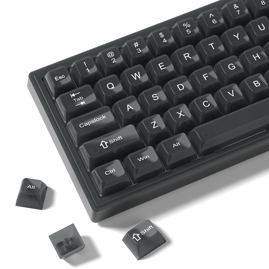 Womier Pure Matte Grey 115 Keys MDA Profile PC Keycaps Set for Gateron ...
