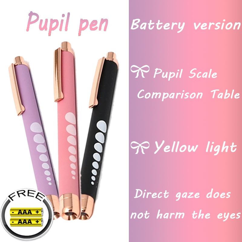 LED Pen Lights with Pupil Gauge - Reusable Medical Penlight for Nurses ...