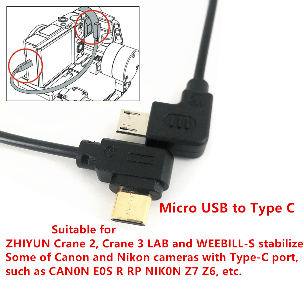 Micro USB to TypeC Camera Control Cable for ZHIYUN Crane 2 3 LAB ...
