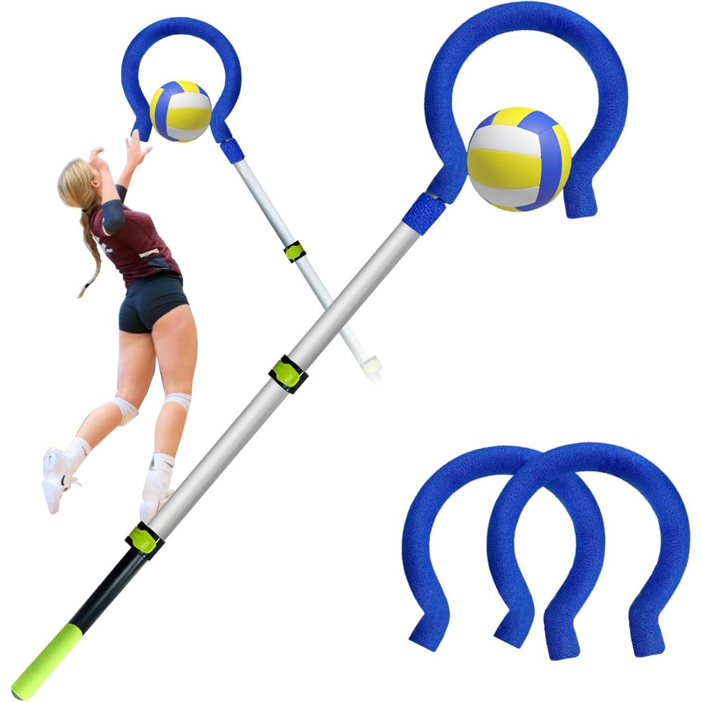 AKA Sports Gear Volleyball Spike Trainer (EVA Header Design, No Header Scrap) Split Pole With Question Mark Hook-Adjustable Volleyball Hitting Trainer Equipment For Serving, Spiking And Jump Training In Arabia - View #6