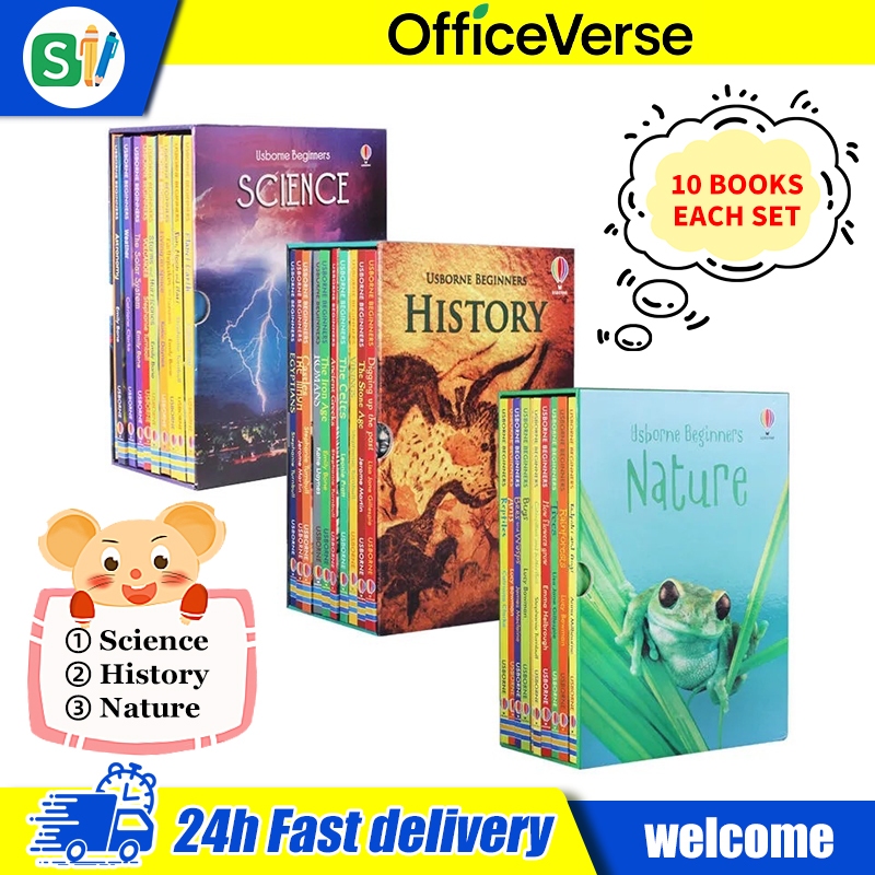 COD 10 Hardcover Usborne Beginners History, Nature, Science Kids