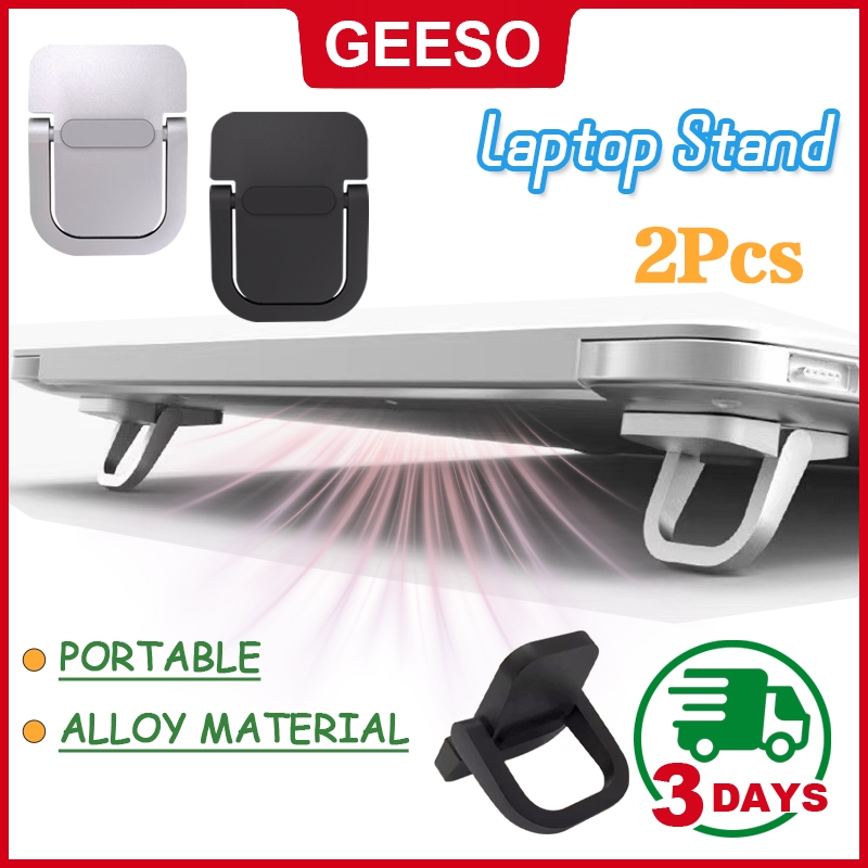 GEESO 2Pcs/Set Laptop Stand for Computer Keyboard Stand Riser Aluminum ...