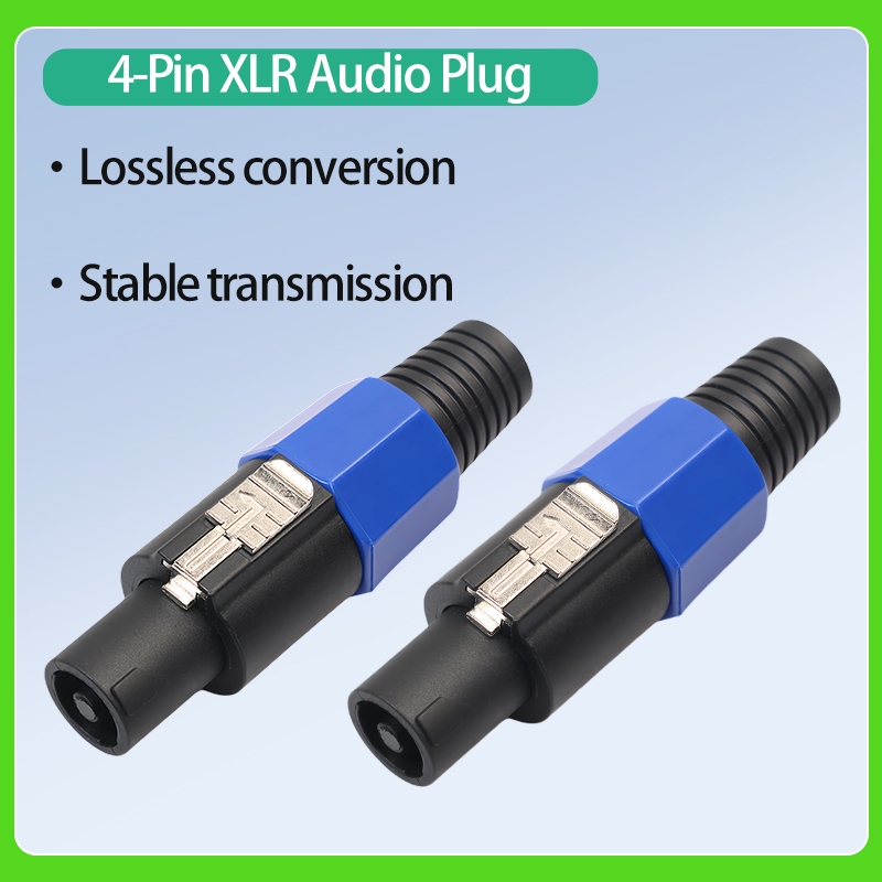 Jumwa 2Pack Speakon a 1/4 adattatore audio altoparlante spina femmina a NL4FC spina maschio twist lock 4 poli a 2 poli con cacciavite