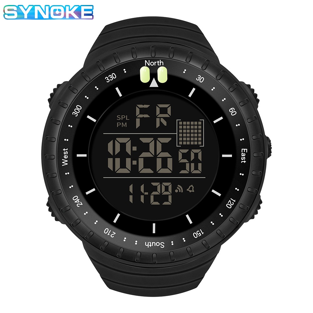SYNOKE sports watch waterproof digital watch LED lights timing Alarm ...