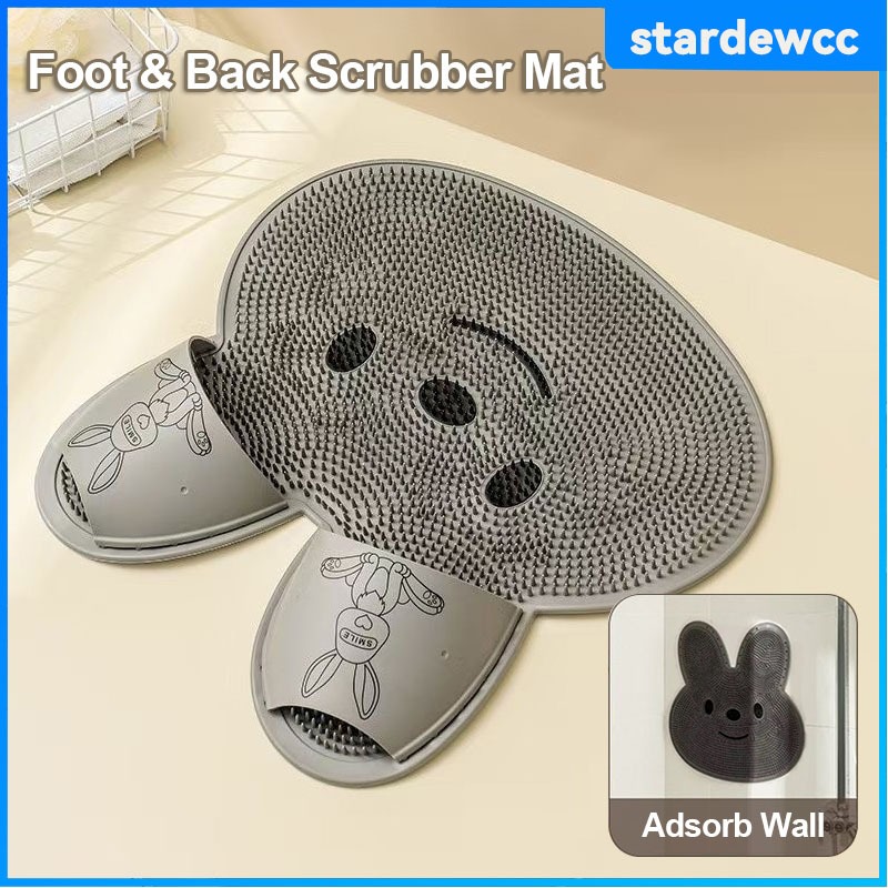 Shower Foot Scrubber Mat with Non-Slip Suction Cups Rabbit-Shaped ...