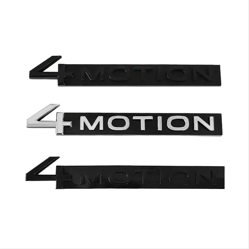 3D ABS Black 4 Motion Logo Letters Car Rear Trunk Emblem Badge Decal ...