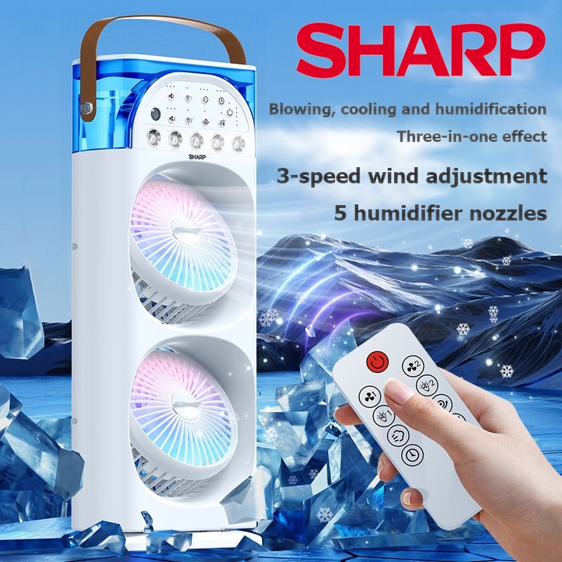SHARP Cooling fan Water mist fan Oscillating fan Portable air ...