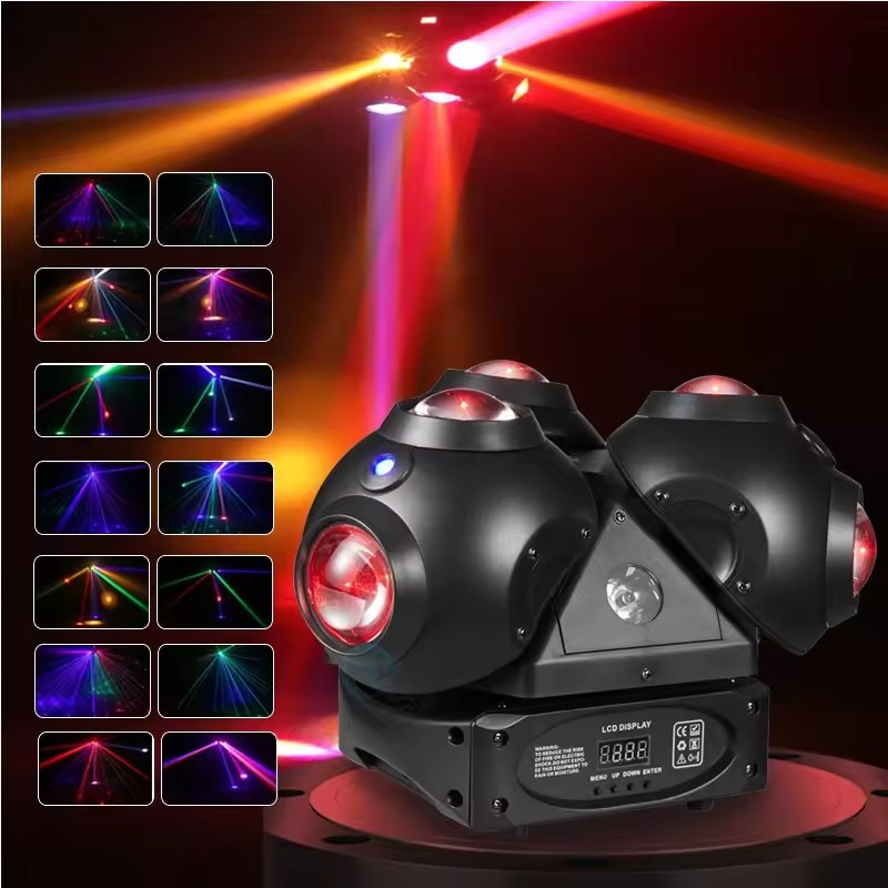 Moving Head Light LED RGBW Infinite Rotation Beam with Colorful Halo ...