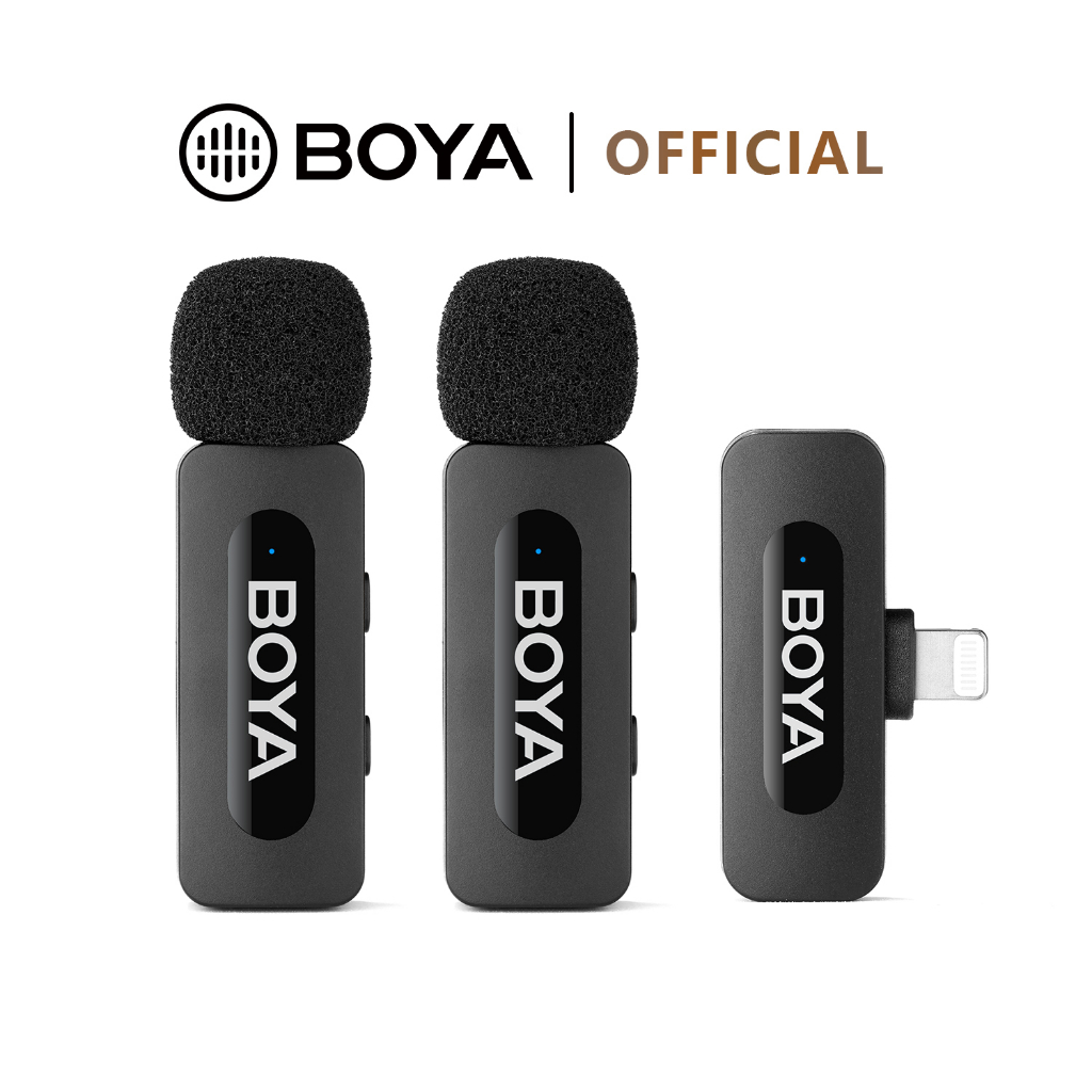BOYA BY-V10/V20 Wireless Lavalier Microphone Active Noise Cancelling ...