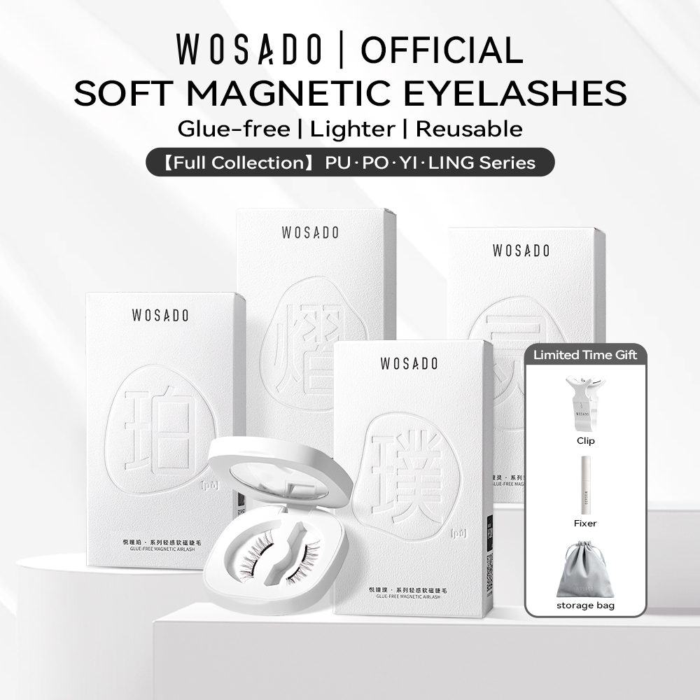 WOSADO Reusable Magnetic False eyelashes FULL COLLECTION Natural Set ...