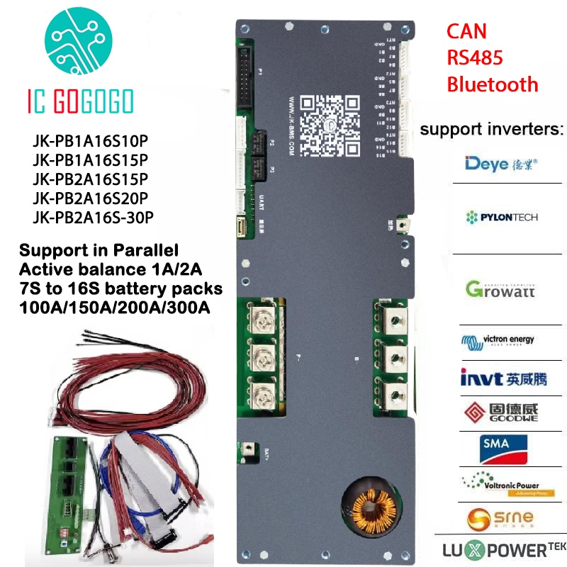 JK Jikong BMS Parallel Battery Protection Board Active Balance CAN ...