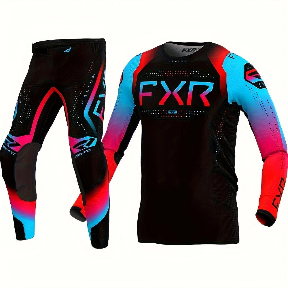 2025 New FXR black and red cycling set off road motorcycle riding suit ...