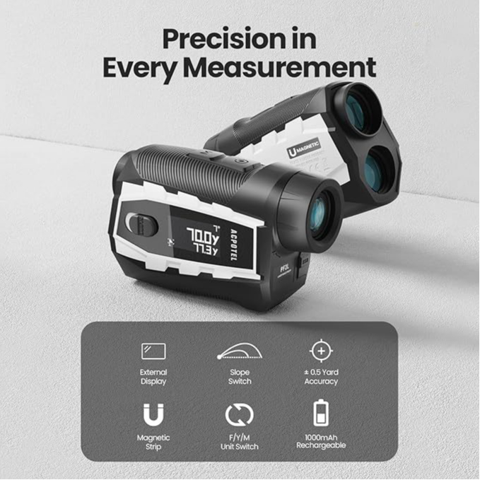 MILESEEY Rechargeable Telescope Laser Range Finder Digital Distance ...
