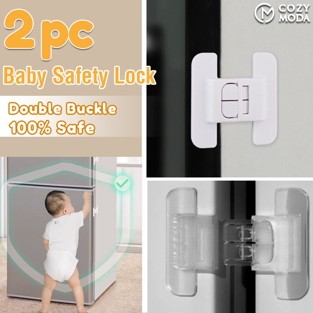2PC Anti-pinch Child Lock Refrigerator Freezer Lock Clamp For Cabinet ...