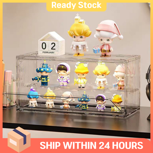 Popmart acrylic display box，stackable storage box display stand ...