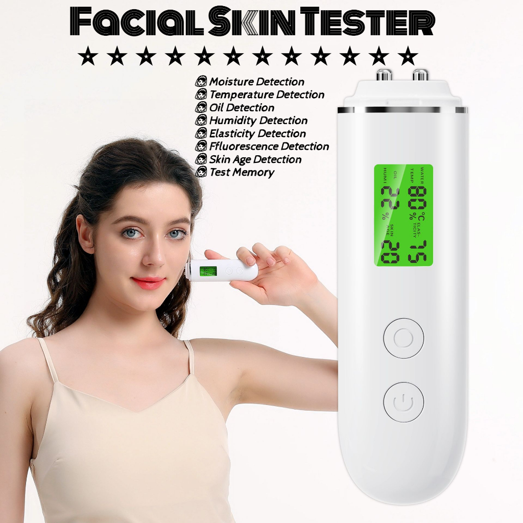 Precise Detector LCD Digital Skin Oil Moisture Tester for Face Skin ...