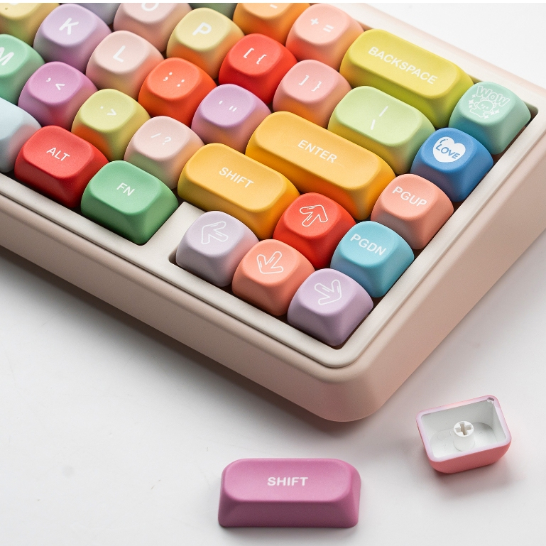 Womier Cute Candy MOA Profile Dye Thermal Sublimation Keycaps PBT ...