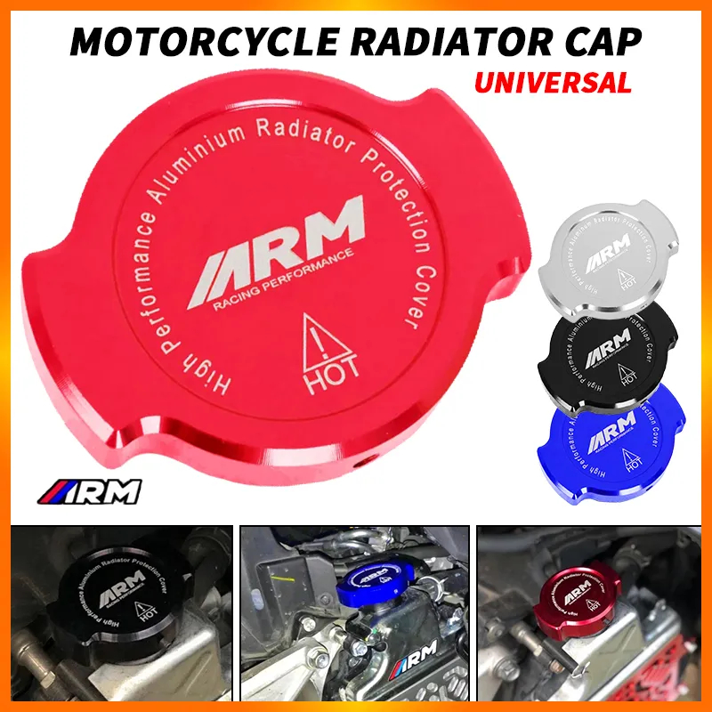 Motorcycle ARM Radiator Cap Cover Universal Full CNC Aluminum With ...