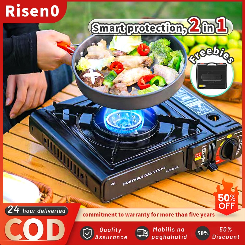 2 IN 1 New Portable Butane Gas Stove Mini Camping Outdoor Camping Mini ...