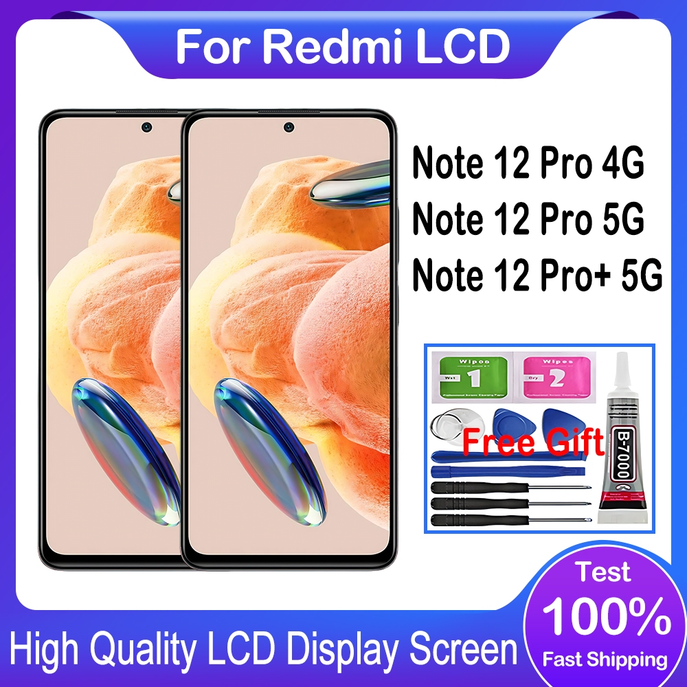 For AMOLED Redmi Note 12 Pro 4G 5G Note 12 Pro Plus 5G LCD Display ...