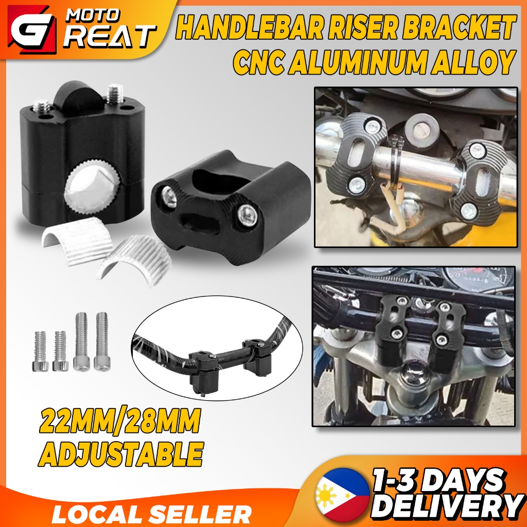 Motorcycle Handlebar Riser Bracket Extension 22MM/28MM Rise Lifter ...