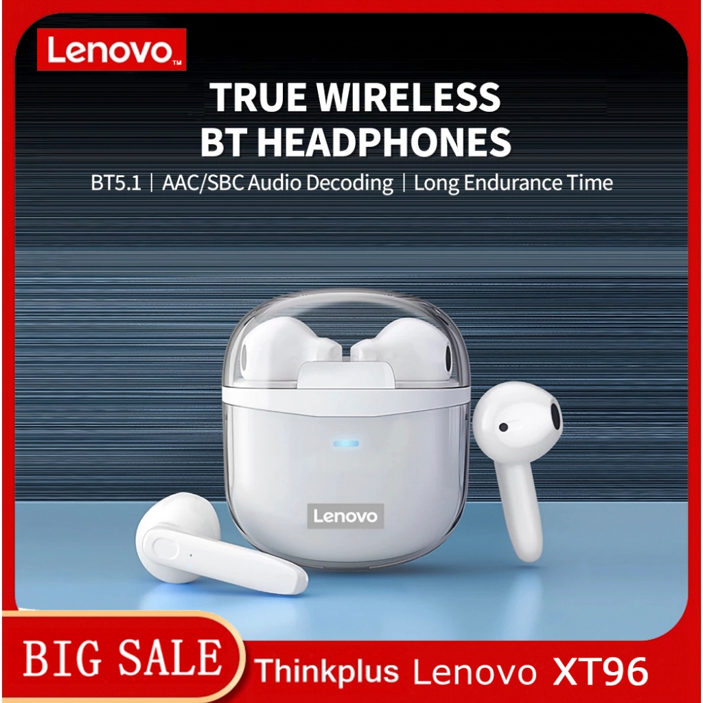 Lenovo thinkplus XT96 TWS Bluetooth headset new design gaming headset ...