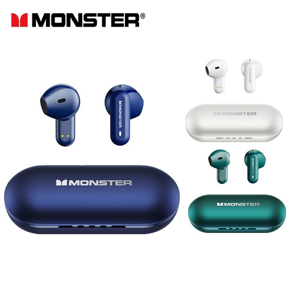 Monster Original XKT25 TWS Earphones Wireless Bluetooth Headset HiFi  Sport Noise Reduction Headphones With Microphone