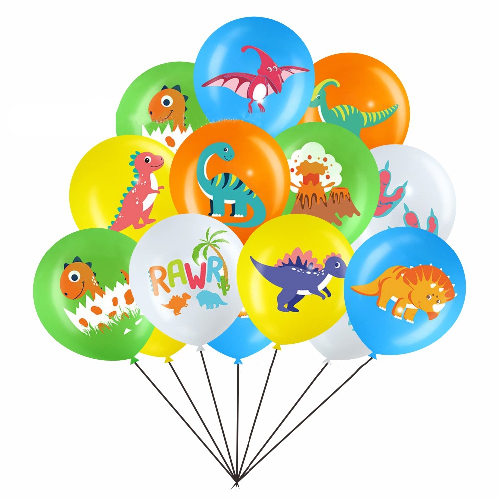 10pcs 12 Inches Dinosaur Balloons Dinosaur Themed Party Birthday Party ...
