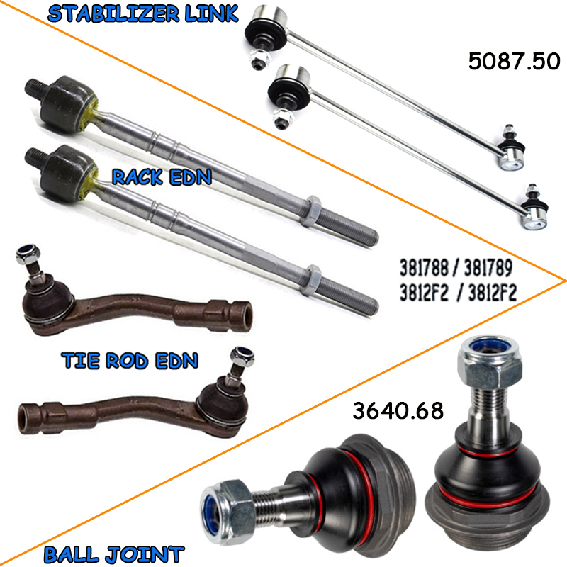 381789 381788 3812f2 For Peugeot 308 3008 5008 Citroen C4 DS4 Steering Gear Outer Ball Head Inner Ball Head Steering Gear Tie Rod I.1358690414