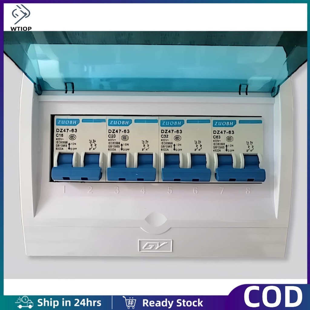 Panel box set with 4 circuit breakers Set of boxed 2p(16 20 32 63)A ...