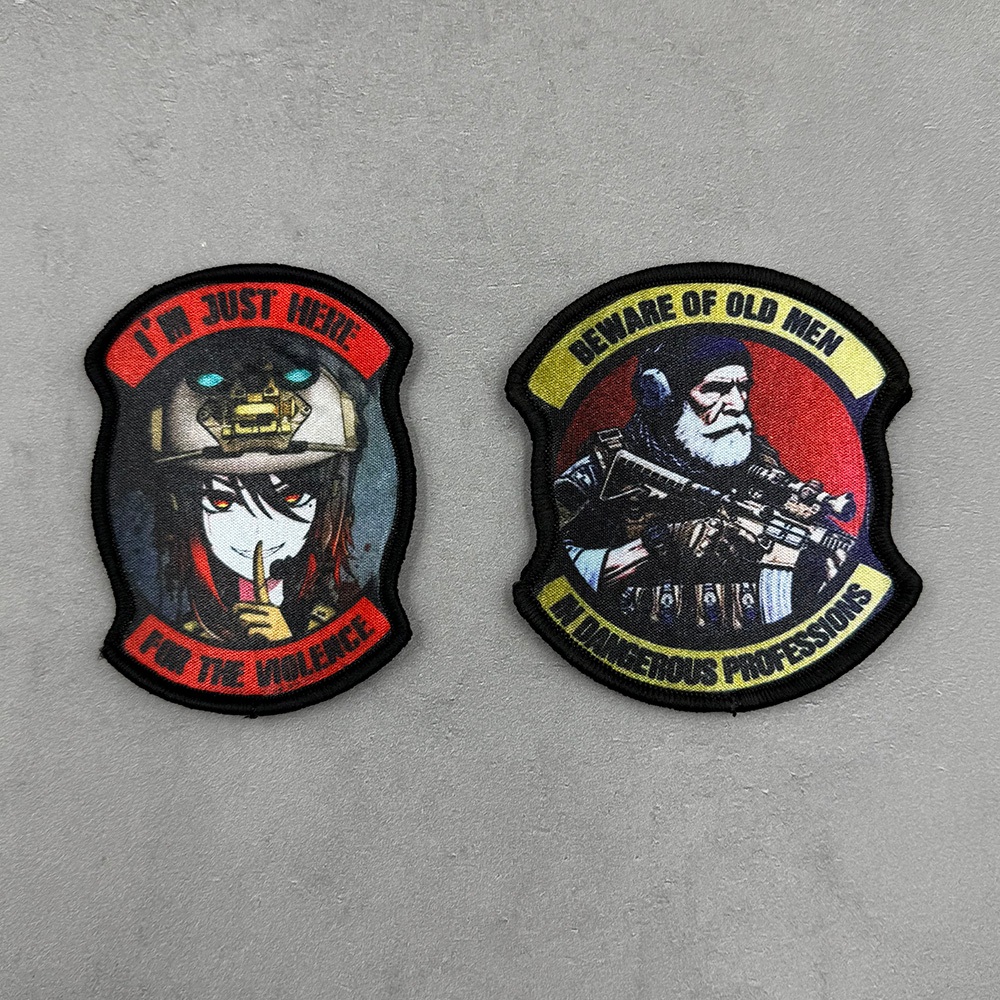 Tactical Morale Badge M4 Rifle Printing Patch Elderly Military Armband ...