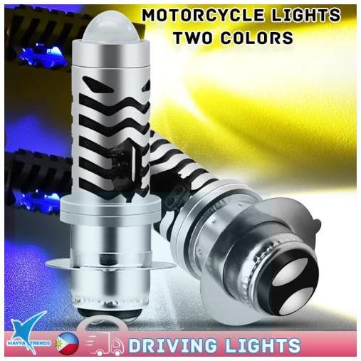T19 Motorcycle Head light H4 P15D LED Headlight Bulb With With Blue ...