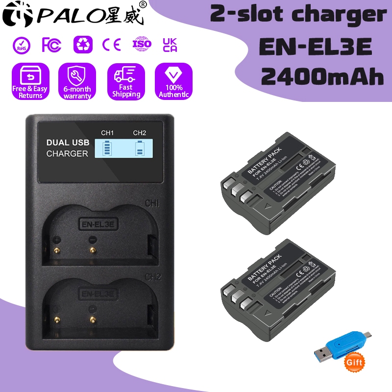 EN-EL3E Akku Für Nikon Kameras (2200 MAh) - Kompatibel Mit D30, D50, D70, D80, D90, D200, D300, D700 Uvm.