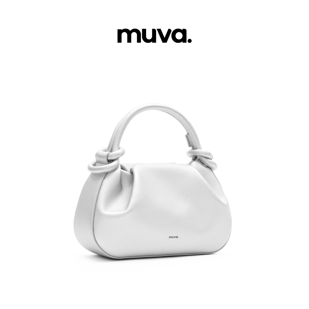MUVA cloud bag niche handbag pleated crossbody genuine leather | Shopee ...