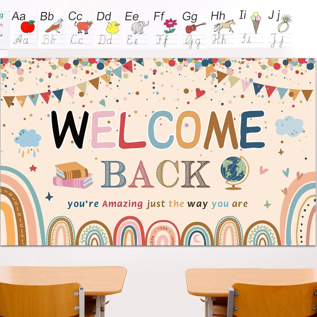 5x3ft Welcome Back to School Photography Backdrop First Day of School ...