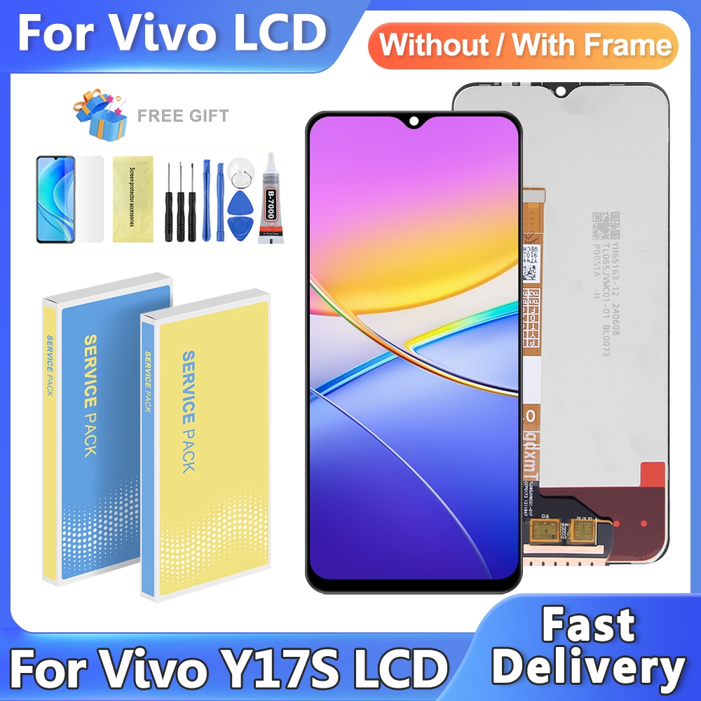 6.56" IPS LCD With Frame For VIVO Y17S V2310 LCD Display Touch Screen ...