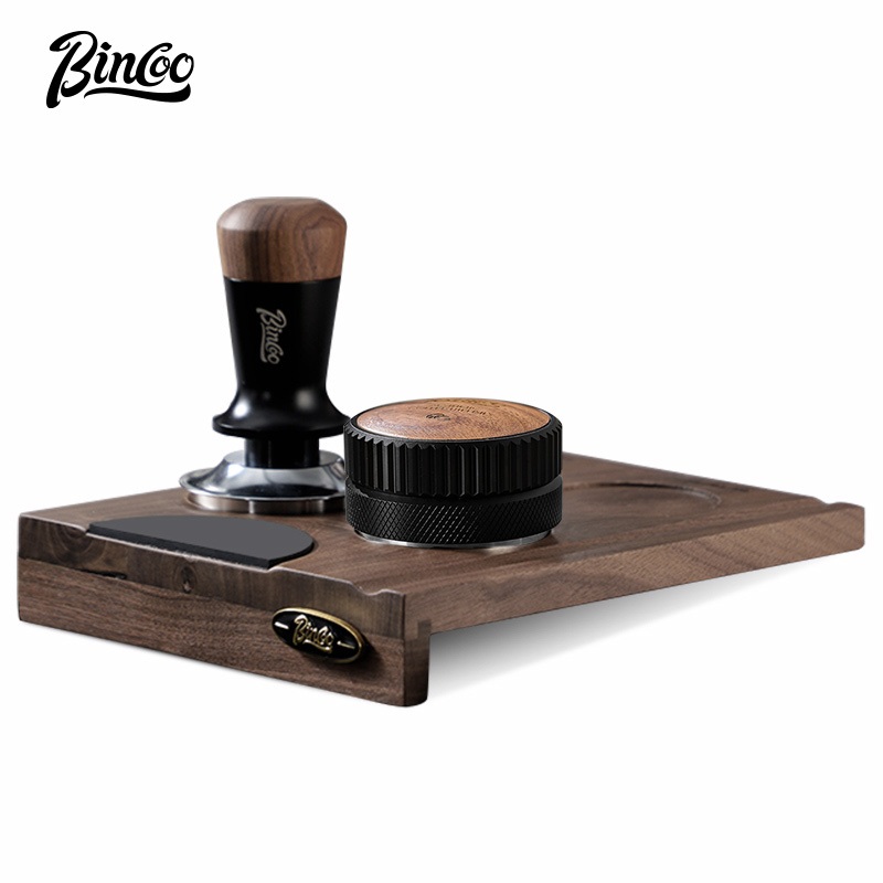 BINCOO Coffee Press Powder Cloth Holder Set Walnut Multi-Purpose Powder ...