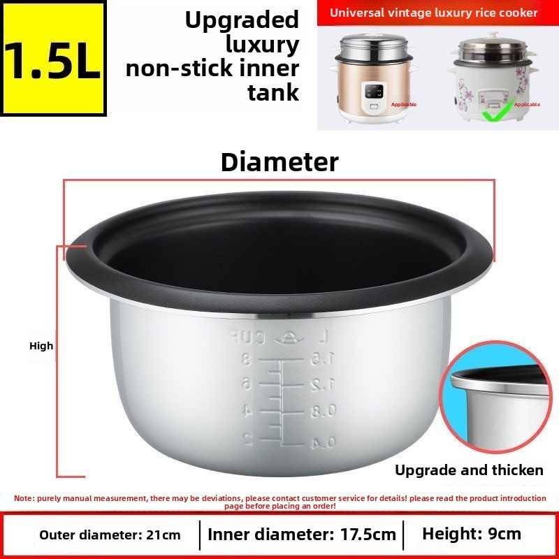 1.0L (5 cups) rice cooker inner pot replacement Alumlnum liner Anti ...