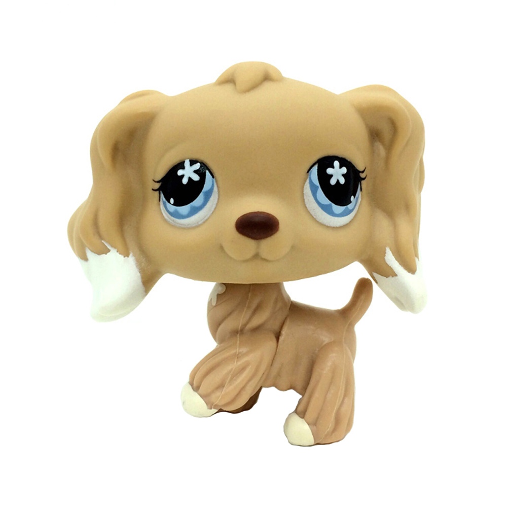 Littlest Pet Shop LPS 568 Brown Cocker Spaniel Dog Flower Eyes Animal ...